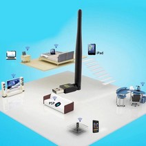 와이파이증폭기 증폭기새로운 Freesat USB WiFi 안테나 작업 V7 V8 시리즈 디지털 위성 수신기 TV 셋톱 박, 한개옵션0