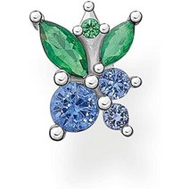 THOMAS SABO 토마스사보 H21926997 여성 싱글 블루베리 스터드 귀걸이 925 스털링 실버 원 사이즈 실버 큐빅 Zirconia 독일직배송
