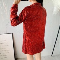 봄가을 공연 무대 반짝이 화려한 스타일리시 여자자켓