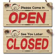 나무 오픈클로즈 양면 우드 팻말 안내판 표지판_W1_006, W1 단품