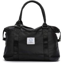 여성용 여행 가방 주말 휴대용 스포츠 체육관 운동 더플 백 오버나이트 숄더백 그레이_2 113158, 흑2