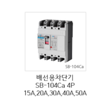 [서울산전주식회사] 산업용 배선용차단기 SB-104Ca 4P 15A 20A 30A 40A 50A 14kA 경제형 차단기 MCCB 서울산전배선차단기