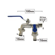 12 IBC 물 탱크 커넥터 2Way 단방향 정원 호스 관개 수도꼭지 어댑터 34 탭 조인트 교체 피팅 볼 밸브, D, 4D