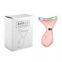 넥케어 목주름마사지기 목주름 리프팅 ems 목 미용 기기 다기능 장치 얼굴 용 마사지, 분홍