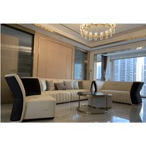 3.5인용소파 다이닝 4인용 맞춤형 이탈리아 미니멀리스트 가죽, 3.세 자리