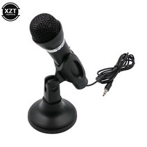 콘덴서 마이크 3.5mm 플러그 홈 스테레오 데스크탑 스탠드 PC 유튜브 비디오 스카이프 채팅 게임 팟 캐스트, 한개옵션0