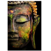 현대 추상 부처님 얼굴 캔버스 인쇄 불교 캔버스 회화 종교 벽 예술 거실 장식, 100x150cm 프레임 없음, a225