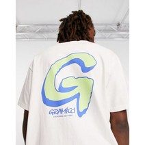 Gramicci 그라미치 빅 G 로고 백프린트 화이트 티셔츠 맨투맨 아소스판매제품
