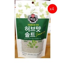 [더착한푸드]천일염(백설 순한허브맛 100g) 4개 식자재마트 대용량 업소용 천일염