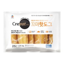 CJ 냉동식품 크레잇 꼬마핫도그 냉동핫도그 1.25kg 즉석식품 50g 25개 1세트