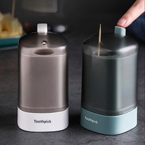 토탈언니네 원터치 자동 이쑤시개 통 디스펜서 케이스, 블랙