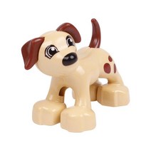 큰크기 빌딩 블록 농장 작업 장면 말 암소 토끼 동물 액세서리 벽돌 아이들을위한 카트 트레일러 완구와 호, 26 LXF-animal-3