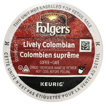 폴저스 큐리크 캡슐 커피 80개입 라이블리 콜롬비안 수프림 Folgers Lively Colombian Coffee 80-Count