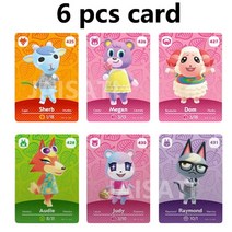 닌텐도 호환 NS 스위치 애니멀 크로싱 뉴 호리즌 시리즈 5 아미보 카드 게임 리프 ACNH Amxxbo 사샤 48 개, 10 6 pcs