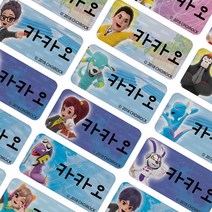 카카오네임 방수 디즈니 네임스티커, 1set, 36_디즈니 방수캐릭터 중형◎요괴메카드 |캐릭터