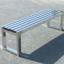 스테인리스 벤치 의자 야외 카페 식당 흡연실 체어, 1500x400x450mm