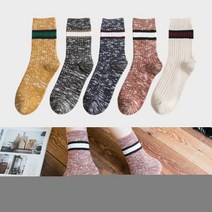 양말폭탄 [양말폭탄] 여성 싱글링글 보카시 양말 5켤레