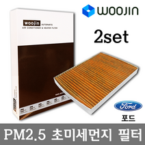 우진필터 PM2.5 초미세먼지 포드 에어컨필터 2SET, 갤럭시 (WA6)/YCF02_2SET