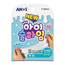아모스 뉴 아이슬라임 70g 투명 노랑 핑크 하늘