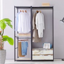 워너비 1400 2단서랍 행거 드레스룸 세트, 애쉬