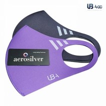 UBA 코오롱 실크 에어로 실버 국내산 패션 마스크, 옐로우-XL