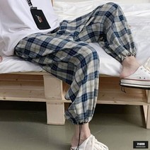 가바바 남성 조거팬츠 사각무늬 패턴 밴딩팬츠 G53246