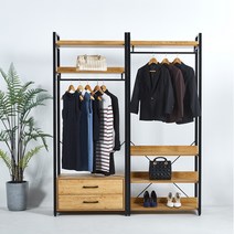 드레스룸 시스템장 옷장 철제 행거 정리, A_2단행거(WWH1019)
