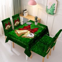 Christmas Tablecloth Xmas Dining Chair Cover Elastic Waterproof Bells Dinning Table Cloth for Home P, 1Pc 140x140cm Cloth, ChristmasA5