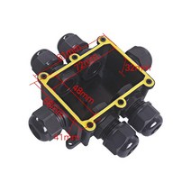 견고한 IP68 방수 케이블 커넥터 글 랜드 전기 출력 3-way 검정색 배선함 PG13.5, 한개옵션1, 04 WHITE