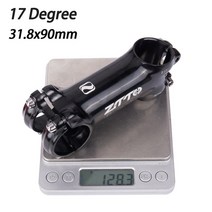 카본 스템 ZTTO-자전거 70mm 90mm 110mm 17 도 35 고강도 광택 XC AM MTB 로드 바이크용 31.8mm 핸들 바, [07] 17degree 90mm Black