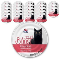 사조 고양이 습식사료 옵티원 부스트 닭안심+연어, 24개, 8박스, 160g