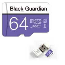 블랙가디언 자동차 블랙박스메모리카드 16G 32G 64G 128G 마이크로SD MLC, 64GB USB리더기