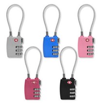 HICKIES 3중번호잠금 와이어자물쇠 TSA 옐로우