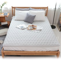 맘스품 탄소섬유발열 DC 카본온열매트 순면 60수, 라이트그레이, 더블 분리난방 (150 x 200 cm)