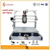 cnc조각기 소형cnc cnc DIY CNC 조각 기계 0.5W-5.5W 미니 Pcb PVC 밀링 머신 금속 목재 라우터 GRBL 제어 CNC2418, CNC 없음 레이저, 1개