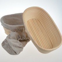 반느통 바네통 천연 발효바구니 깜빠뉴 빵 발효틀 발효 2x 10 25cm 타원형 배네통