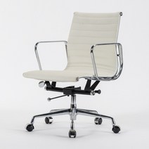 하이파 보스톤로우 천연가죽책상의자 색상8, 아이보리