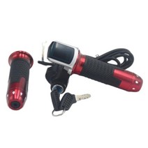 24V 36V 48V 자전거 트위스트 스로틀 가속기LCD 표시기/키락 합금 재료 함 및 전기 자전거/자전거/스쿠터용 자전거/키락 재료전기 액세서리, 1개, 24V red