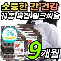 11종 복합 식물성 캡슐 밀크씨슬 밀크시슬 밀그 밀크 시슬 시술 티슬 티술 실리마린 실리마리 만성 피로 쉽게 지친 지치는 직장인 부모님 간 건강 보호 도움 영양제 + 알 약 케이스, 1개, 9개월 / 9개