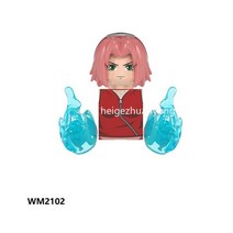 WM6108 단일 판매 나루토 블록 빌딩 완구 애니메이션 만화 일본어 문자 벽돌 액세서리 어린이 선물, wm2102