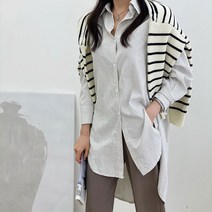 르미네 사이드 버튼 롱셔츠 가을셔츠 스프라이트셔츠