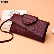 DFMEI 50대엄마가방 40대여성 인조가죽 토트백 크로스백