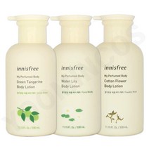 1+1/이니스프리 마이 퍼퓸드 바디 로션 330ml/워터릴리/코튼 플라워/그린 탠저린, 워터릴리 바디로션 1+1(2개)