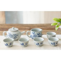 도자기 목단 5인 다기잔세트