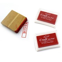 스탬프도장 미술 학원 다꾸 클리어 스탬프 패드 다이어리 꾸미기 결재 식권 레드 스템프