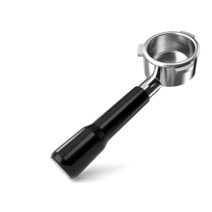 LIENDO 에스프레소 탬퍼가 있는 54mm 바텀리스 포타필터 스테인리스 스틸 커피콩용 2 in 1 탬퍼 및 계량 스쿱 브레빌 머신과 호환 406639