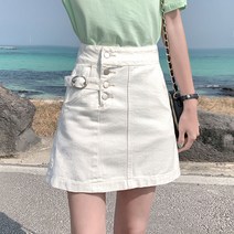 YI MING 여성 데님 스커트 블루청치마 F189