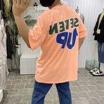 바나나마켓 남자 세븐업 워싱 오버핏반팔티 반팔 티셔츠