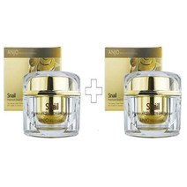 [1 + 1 프로모션] 앙주 24k 골드 스네일 영양크림 (50ml / 2개) + 사은품 : 달팽이 프리미엄 마스크 팩 10장 / 달팽이 점액 함유 피부 탄력 미백 주름개선