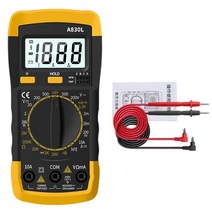 절연 저항 측정기A830L LCD 디지털 멀티미터 DC AC 전압 다이오드 주파수 다기능 볼트 테스터 테스트 전류, 02 Black